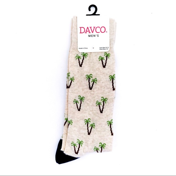 Davco Underwear & Socks Davco Palm Tree Beach Vacation Crew Socks